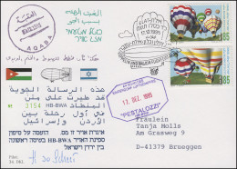 Luftschiffspost DKL 34 PESTALOZZI  Eilat-Akara-Flug SSt ELAT / EILAT 17.12.1995 - Zeppelines