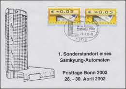 5.2 ATM 5+5 Pf Brief 1. Sonderstandort Eines Samkyung-Automaten BONN 28.4.2002 - Viñetas De Franqueo [ATM]