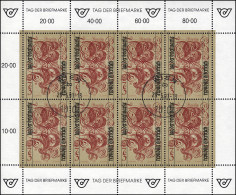 Österreich 2092 Tag Der Briefmarke 1991, Kleinbogen Ersttagstempel WIEN 29.5.91 - Gebraucht