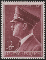 813y Hitlers Geburtstag 1942, Waagerecht Geriffelt ** - Neufs
