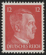 827 Hitler 12 Pf Buchdruck ** Postfrisch - Ungebraucht