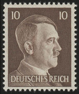 787 Hitler 10 Pf Stichtiefdruck, Postfrisch ** - Ongebruikt