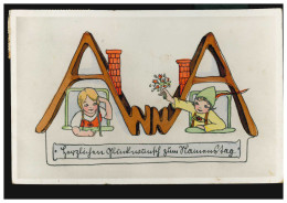 Ansichtskarte Vornamen: Hoch Anna! Namenszug Als Dach, ROSENHEIM 25.7.1936 - Nomi