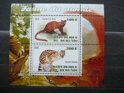 Ferox Genetta Ginsterkatzen # 2011 MNH S/s #C(1305) Animals Mammals - Other & Unclassified