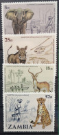 Sambia Zambia 1978 Wildlebende Säugetiere Mi 193/96** - Zambie (1965-...)