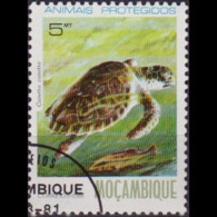 MOZAMBIQUE 1981 - Scott# 735 Turtle 5m CTO - Mozambico