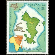 MAYOTTE 1999 - Scott# 119 Map Set Of 1 MNH - Sonstige & Ohne Zuordnung