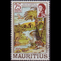 MAURITIUS 1987 - Scott# 447a Settlement Wmk 384 25c Used - Mauricio (1968-...)