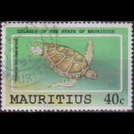 MAURITIUS 1991 - Scott# 743 Green Turtle 40c Used - Maurice (1968-...)