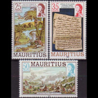 MAURITIUS 1978 - Scott# 447-9 Occupation 25-50c MNH - Mauricio (1968-...)