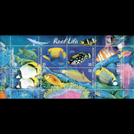 MARSHALL IS. 2000 - Scott# 751 S/S Reef Life MNH Creases - Marshall Islands