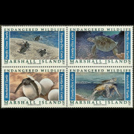 MARSHALL 1990 - #380a Sea Turtles Set Of 4 MNH Back Toned - Islas Marshall