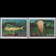 MALTA 1979 - Scott# 565-6 Marine Life 7-25c MNH - Malta