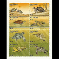 MALDIVES 1995 - Scott# 2093 Sheet-WWF Turtles MNH - Maldivas (1965-...)