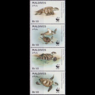 MALDIVES 1995 - #2092 WWF-Hawksbill Turtles Set Of 4 MNH - Maldiven (1965-...)