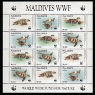 MALDIVES 1995 - Scott# 2092A Sheet-WWF Turtles MNH - Maldive (1965-...)