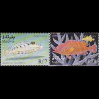 MALDIVES 1999 - Scott# 2385-6 Fish 7-8r MNH - Malediven (1965-...)