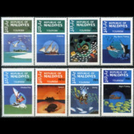 MALDIVES 1984 - Scott# 1023-30 Tourism Set Of 8 MNH - Maldives (1965-...)