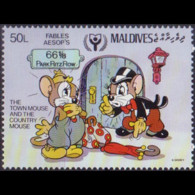 MALDIVES 1990 - Scott# 1467 Disney-Fable 50l MNH - Malediven (1965-...)