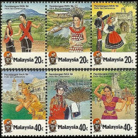 MALAYSIA 1986 - Scott# 324-5 Travel Assoc. Set Of 6 MNH - Malesia (1964-...)