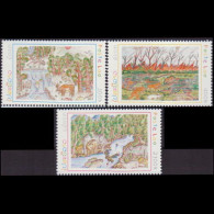 LAOS 2000 - Scott# 1438-40 Children Drawings 300-2300k MNH - Laos