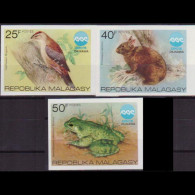 MALAGASY 1975 - Scott# 532-4 Expo.-Wildlife Imp. 25-40f MNH - Madagascar (1960-...)