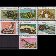 LAOS 1984 - Scott# 584-90 Reptiles Set Of 7 MNH - Laos