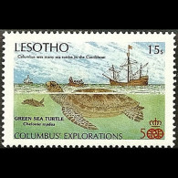 LESOTHO 1987 - Scott# 614 Green Turtle 15s MNH - Lesotho (1966-...)