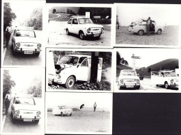 Batch Of 7 Photos With FIAT Car, Ca 1970s P1200 - Automobiles