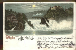 11306670 Schaffhausen SH Rheinfall Eisenbahnbruecke Schloss Kuenstlerkarte Schaf - Andere & Zonder Classificatie