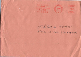 ENVELOPPE  AVEC FLAMME E.M.A - TOULON NAVAL - LE 13/01/1998 - SERVICES APPRO. DES ORDINAIRES - Seepost