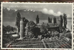 11306573 La Tour-de-Peilz Chateau Et Les Alpes De Savoie Lac Leman La Tour-de-Pe - Sonstige & Ohne Zuordnung