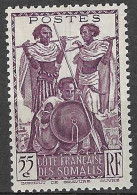 COSTA DEI SOMALI - 1938 - GUERRIERI - 55 CENT - NUOVO MH* (YVERT 158 - MICHEL 160) - Unused Stamps