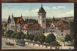 11306526 Zuerich Landesmuseum Pferdekutsche Strassenbahn Zuerich - Autres & Non Classés