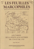 FEUILLES MARCOPHILES Tarifs De La Poste Au Lettres De 1759 Et De 1792 - Französisch