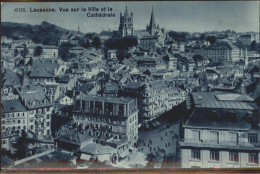 11306472 Lausanne VD Vue Sur La Ville Et La Cathedrale Lausanne - Andere & Zonder Classificatie