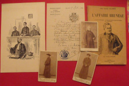 Dossier Sur L'Affaire Abbé Bruneau Fricot Bourdais De 1894 Entrammes Laval + Photos Documents De Justice - Pays De Loire