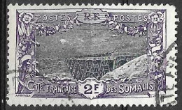 COSTA DEI SOMALI - 1915 - PONTE FERROVIARIO - FR. 2,00 -USATO (YVERT 98 - MICHEL 118) - Used Stamps