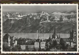 11306335 Lausanne VD Chateau Cathedrale Les Alpes De Savoie Lac Leman Lausanne - Andere & Zonder Classificatie