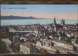 11306333 Lausanne VD Pont Bessieres Chateau Cathedrale Alpes De Savoie Lac Leman - Autres & Non Classés