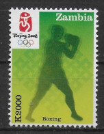 ZAMBIE   N° 1390 * *   Jo 2008  Boxe - Pugilato