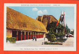 31620 / PARIS Pavillon CONGO BELGE Architecte S.A.D.G Exposition Coloniale Internationale 1931 Editeur BRAUN 3154 - Mostre