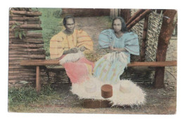 Deux Femmes De Manille, Aux Philippines, Tissent Des Chapeaux - Gros Plan - Colorisée - Animée - Légende En Bas à Gauche - Philippines