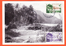31647 / ⭐ ◉ Carte Maximum Fautée SENO Pour SENS Guadeloupe Cocotiers Pointe VIEUX-FORT Rivière SENO Premier Jour 1957 - 1950-1959