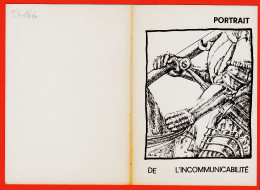 31659 / ⭐ ◉ Rare Dessin Satirique Politique Portrait INCOMMUNICABILITE 1974 Illustration P.B.E ? Satire Double Carte  - Satirische