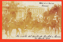 31552 / ♥️ ⭐ ◉ Rare Carte-Photo ROMA 24 Aprile 1904 GRAND-HOTEL Carozza Ré VICTOR-EMMANUEL III Visita President LOUBET  - Andere & Zonder Classificatie