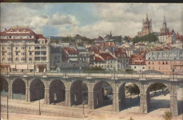 11306318 Lausanne VD Le Grand Pont Cathedrale Lausanne - Andere & Zonder Classificatie