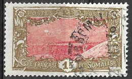 COSTA DEI SOMALI - 1925 - PONTE FERROVIARIO - FR. 1,75 -USATO (YVERT 135A - MICHEL 117) - Used Stamps