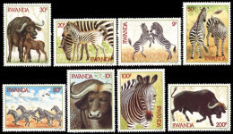 Rwanda - 1218/1225 - Zèbres & Buffles D'Afrique - 1984 - MNH - Nuovi