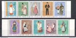 1972-73 Finlandia - N. 674/78+697/01, Costumi - 10 Valori - MNH** - Altri & Non Classificati